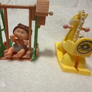 Yellow Rocking Horse and Baby Swing Set
